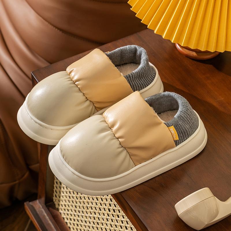 Winter Waterproof Snow Boots Women 2024 Mixed Color Warm Short Plush Lined Cotton Shoes Woman Non Slip Platform Ankle Boots 45