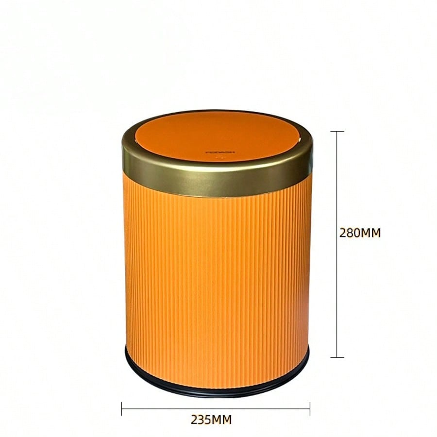 Fashionable Circular Wastebasket Durable Plastic Recycle Bin Large Capacity Double Double-layer Kitchen Garbage Cube Trash Can