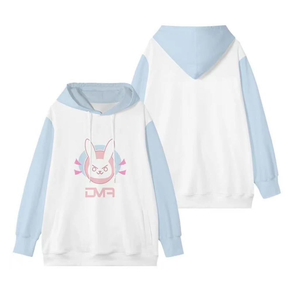 Overwatch 2 D.Va Hoodie Game Same Style Sweatshirt Cartoon Casual for Autumn/Winter Long Sleeve Women/Men Aesthetic Anime Unisex