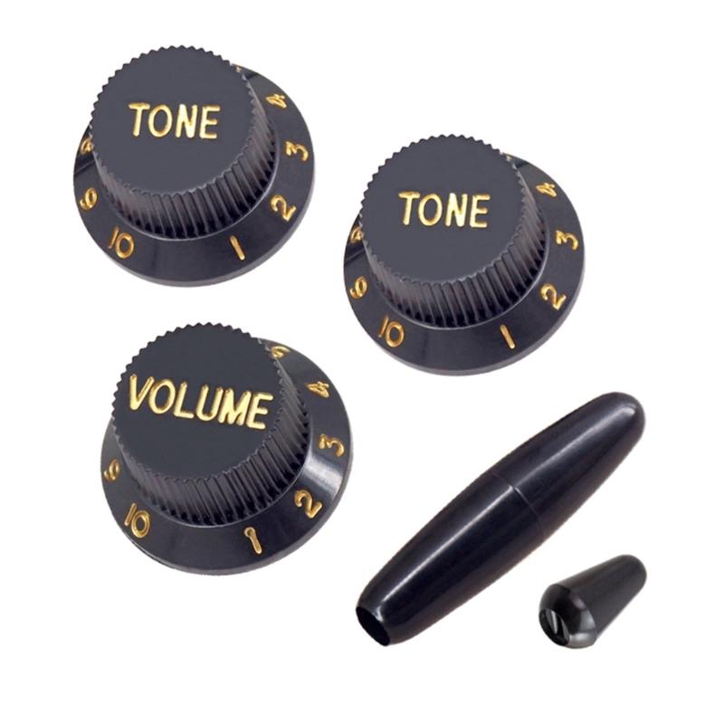 

Guitar Knobs Set Potentiometer Caps Plastic Guitar Knobs Plastic Texture for Electric Guitar Volumes and Tone Controls