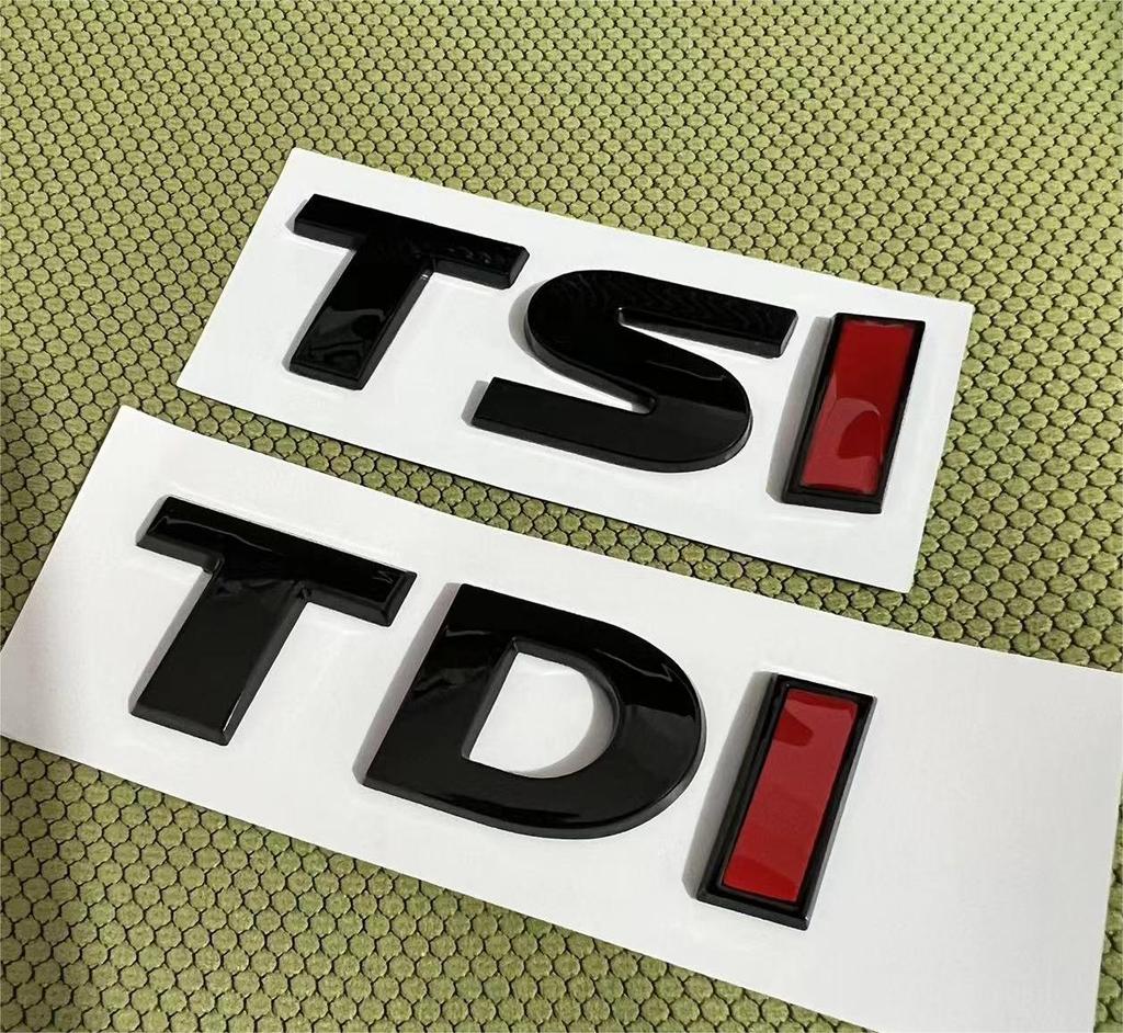 ABAU1 1pcs ABS High Quality TDI TSI Car Letter Rear Trunk Decals Emblem Badge Sticker Decal Styling