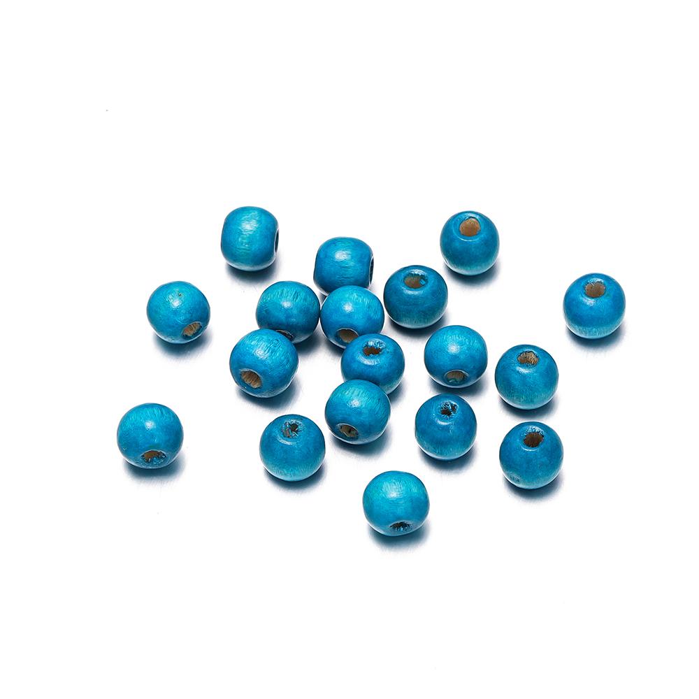 20-100Pcs 5.5-12mm Colorful Wooden Beads Spacer Loose Bead for DIY Bracelet Necklace Jewelry Making Supplies Accessories
