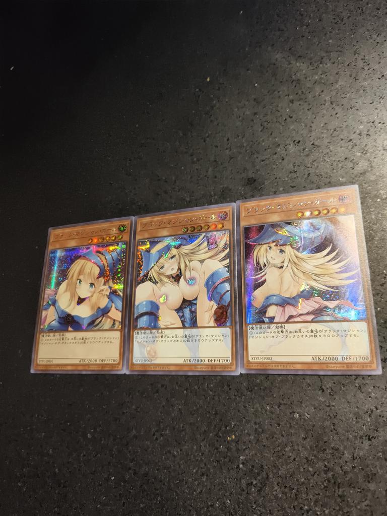 Yu-Gi-Oh! DIY Black Magician Girl ACG Self Control Collect Signature Trading Flash Card Anime Cartoon Gift