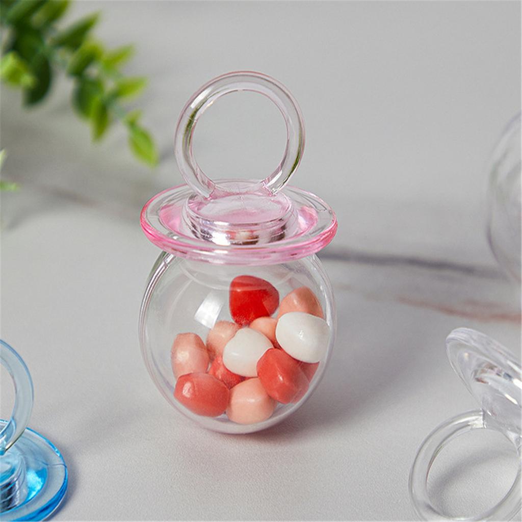 Set mit 12 Babyparty-Süßigkeitenboxen Schnullerform Bunte Geschenkboxen Snackbox Perfekt für Jungen- und Mädchenfeier