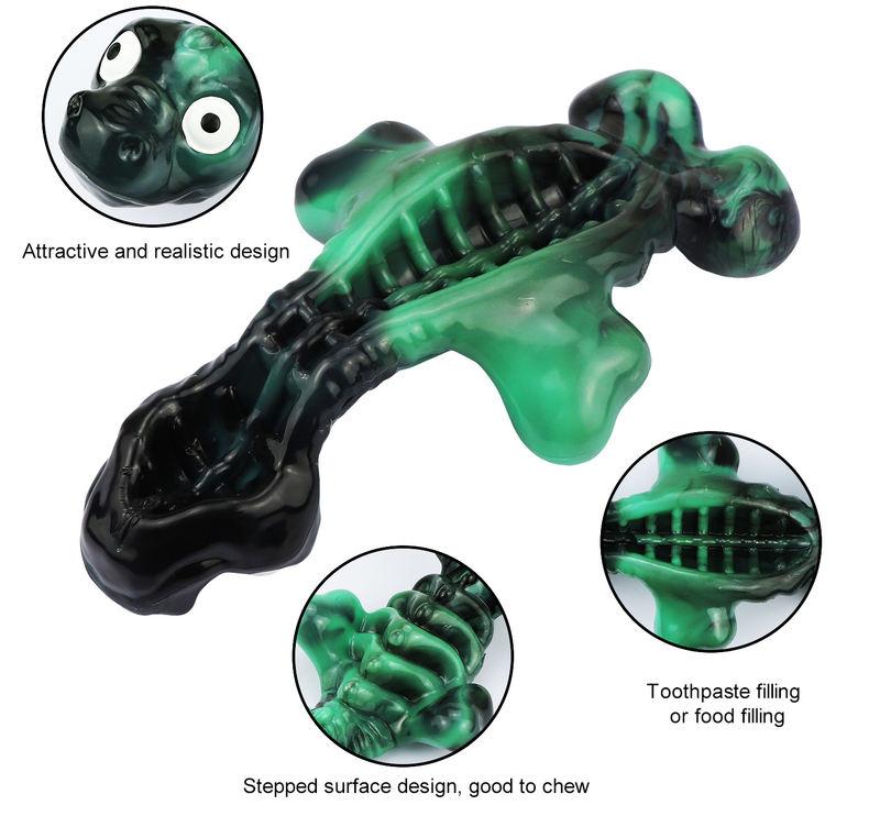 Custom Color Durable Nylon Dog Chew Bone Puppy Teething Molar Stick Bite Resistant Pet Training Interactive Dog (Green,S) зелёный