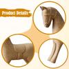 Paintable Horse Ornament Unfinished Wooden Figure DIY Decoration Sculpture for Bookshelf Fireplace