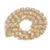 Hip Hop 10mm Zirkonia Halskette Iced Out CZ Vergoldete Tennis Kette Modeschmuck Hip Hop für Männer Frauen