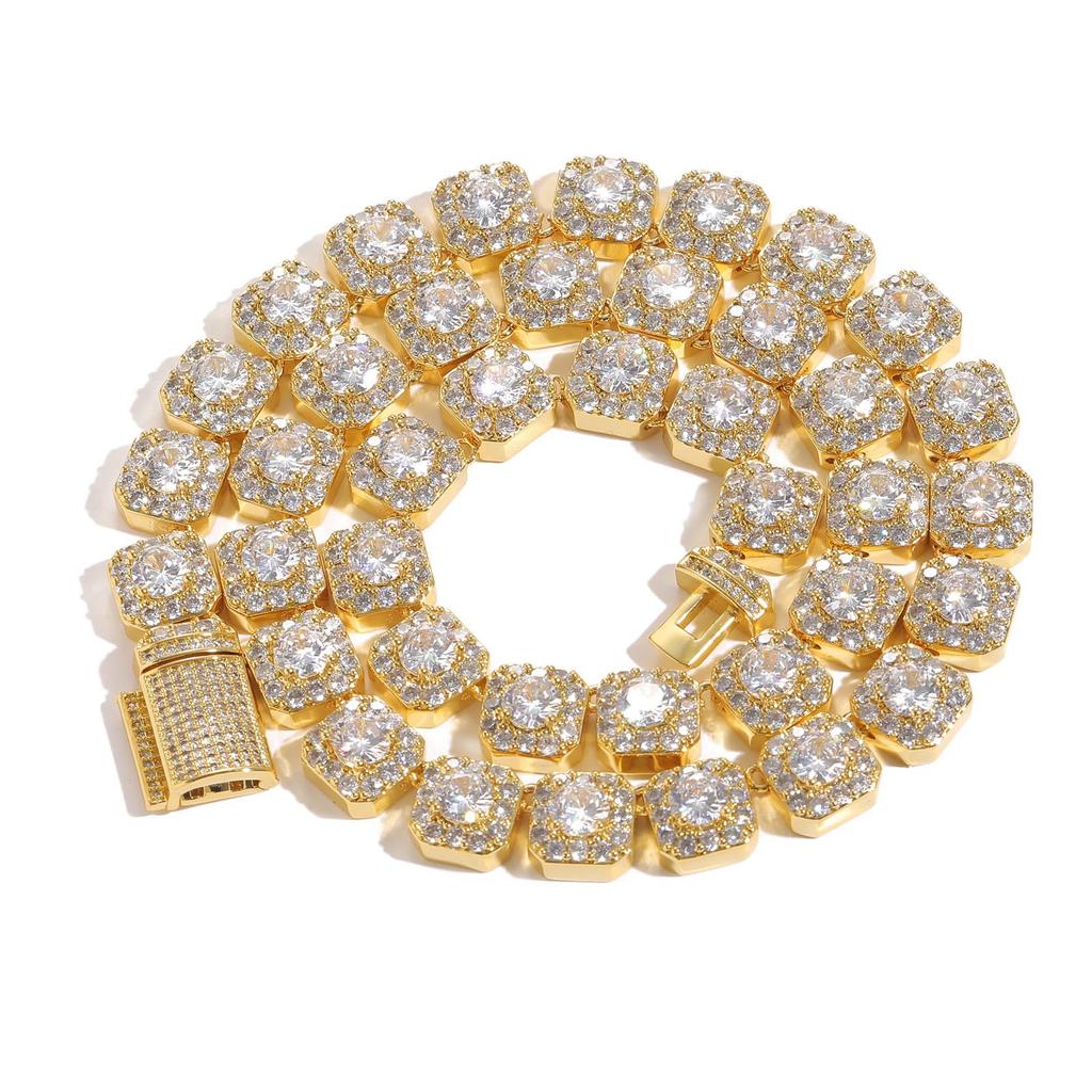 Hip Hop 10mm Zirkonia Halskette Iced Out CZ Vergoldete Tennis Kette Modeschmuck Hip Hop für Männer Frauen