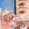 Lucky Clover Eyeshadow Palette: Shimmering Pearl & Matte Earth Tones - Perfect for Students, Daily Wear, 4 Colors
