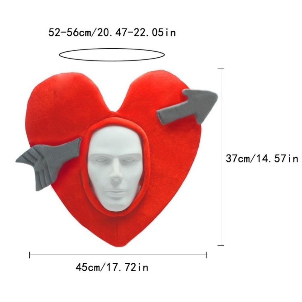 Headwear Cupid's Arrow Hat Red Photo Props Hat Funny Valentine's Heart Hat  Halloween Party