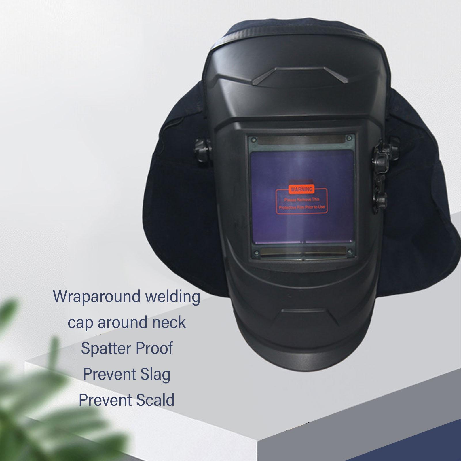 Helmet Extended Cover Welding Helmet Cover Back Head Coverage Rear Extension for Additional  Welding Helmet Head Cover nero