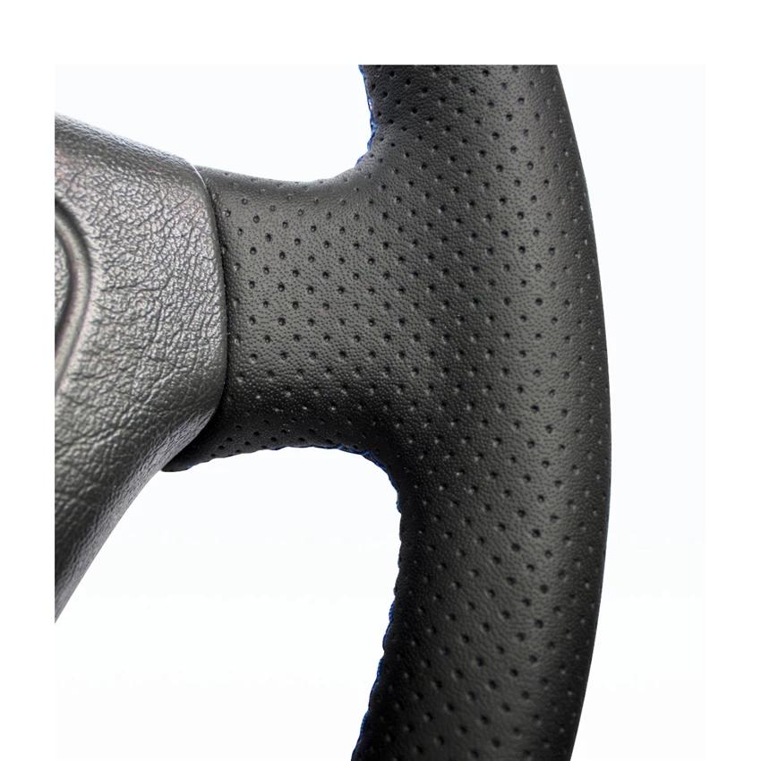 Schwarze Lenkradabdeckung aus Kunstleder für Mercedes Benz C-Klasse W202 CL-Klasse C140 E-Klasse W210 W124 S-Klasse W140 1991-2002