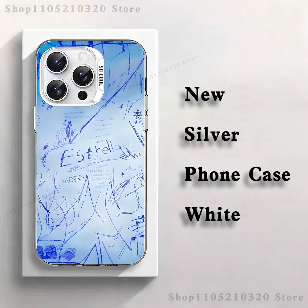 

M-Mora E-Estrella Phone Case For iPhone 17,16,15,14,13,12,11,Pro,XS,Max,Plus,Mini,SE4,E white Matte Shockproof Cover iPhone16
