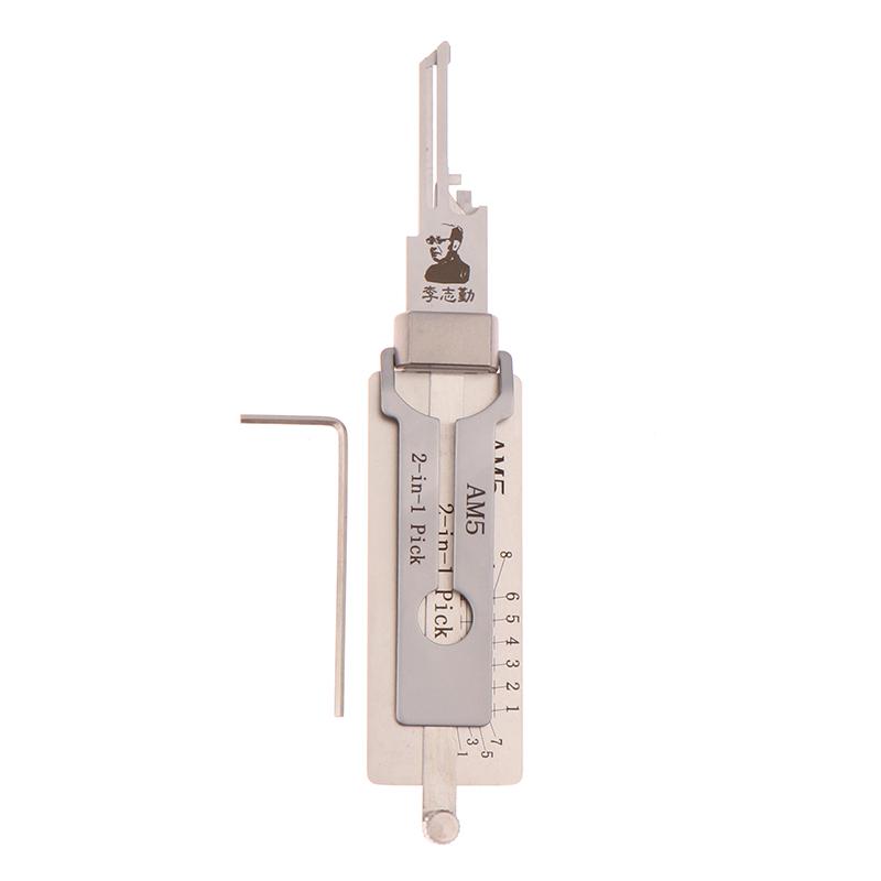 2-in-1 Schloss-Schlüssel Präzisions-Haken- und Dietrich-Set O-Ring-Aufnahme-Kits Wartungs-Reparaturwerkzeug Auto-Entriegelungs-Technik Am5