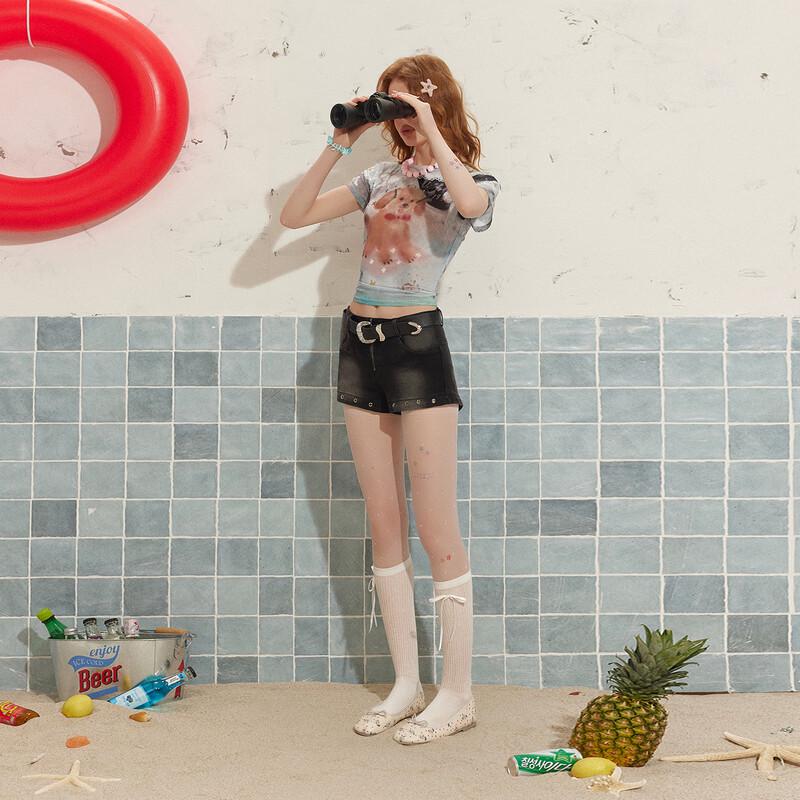 UNIFREE Slim-Fit Pet Print T-Shirt