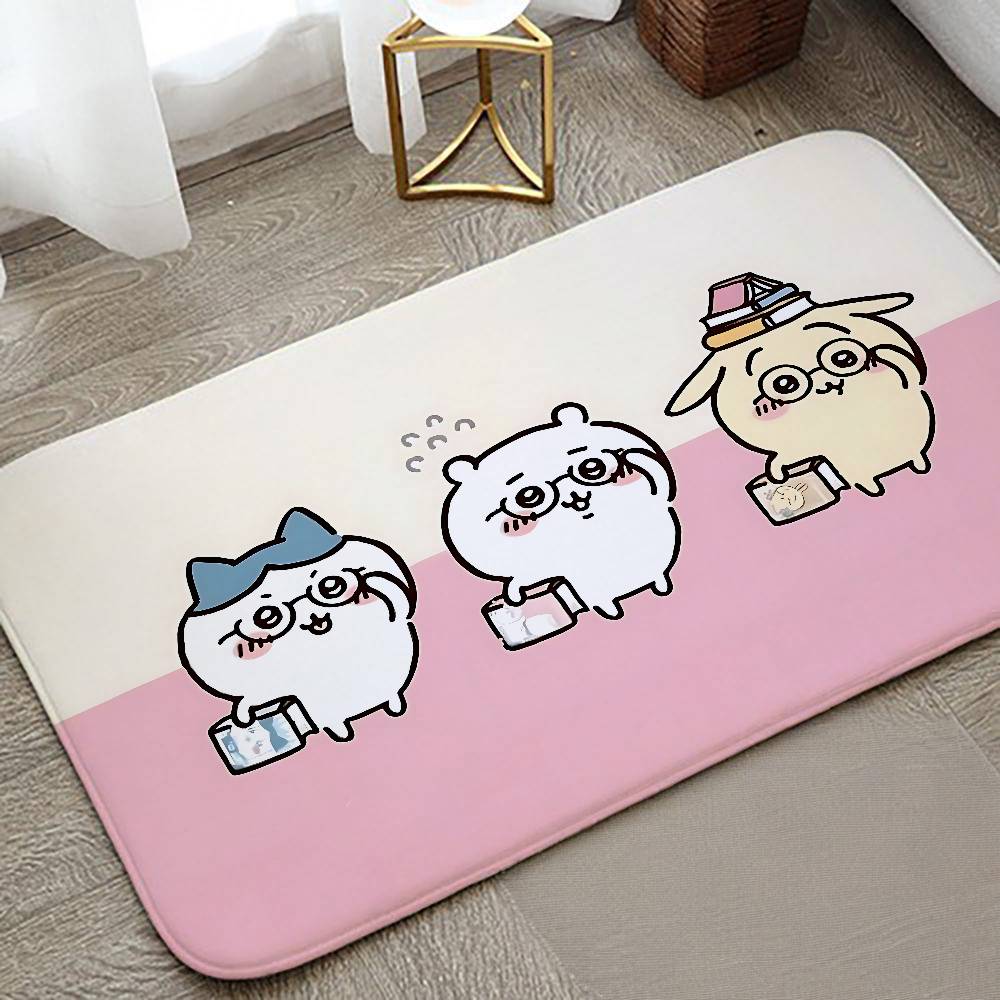 Cute Cartoon C-chiikawa Floor Mats Home Laundry Rug Carpet For Living Room Decor Lounge Area Anti-slip Foot Mat Entrance Doormat