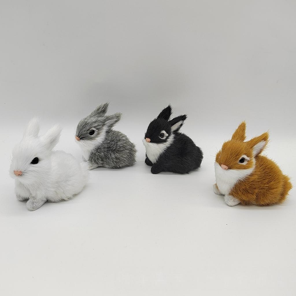 Easters Bunnies Figurines Realistic Rabbit Stuffe Farm Animal Statue for Spring Basket,Home Decorations,Photo Props