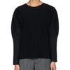 Pleated Classic Long Sleeve T-Shirt Loose Shoulder Crew Neck Casual Bottom Shirt Men's Tide