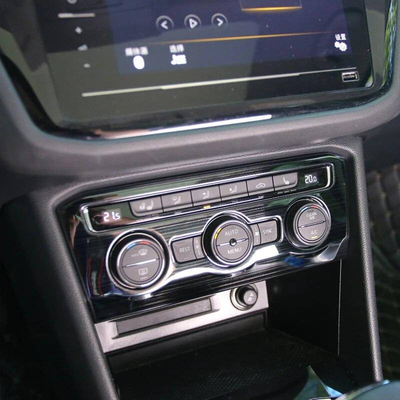 My good car Edelstahl Auto Klimaanlage Panel Patch Abdeckung dekorative Aufkleber für Volkswagen Tiguan L -2017