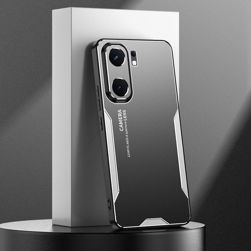 

For vivo iQOO Neo9 5G Case Drop Protection Aluminum Alloy Metal Phone Cover Silver