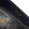 Great LOUIS VUITTON pumps LV Metal Ribbon Rhinestone Suede Leather black 35.5 Used