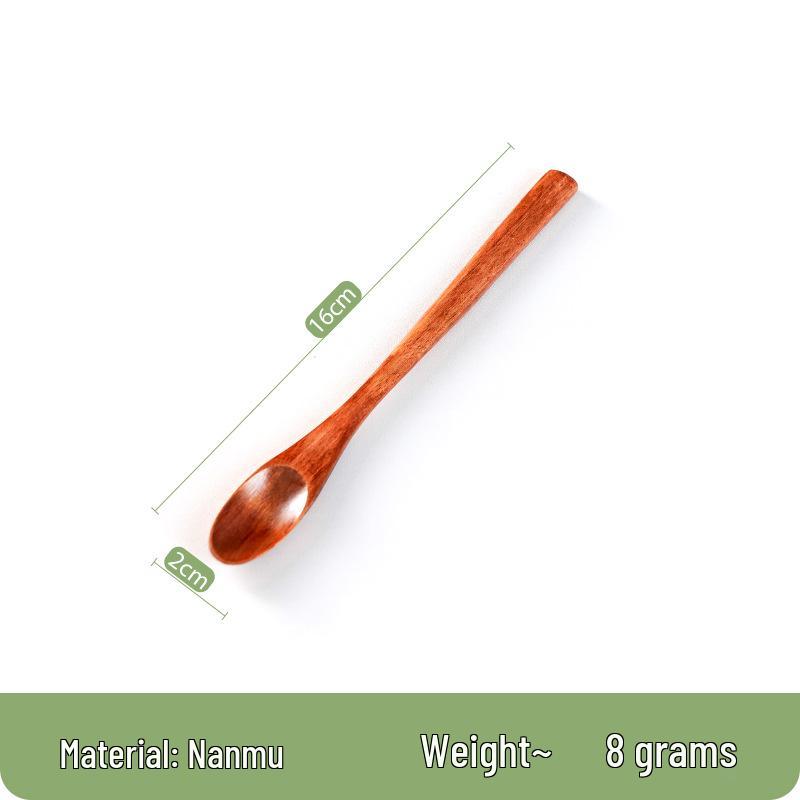 Long Handle Wooden Spoon - Japanese Korean Style for Seasoning, Honey, Stirring, and Coffee - Thin Handle Tableware.