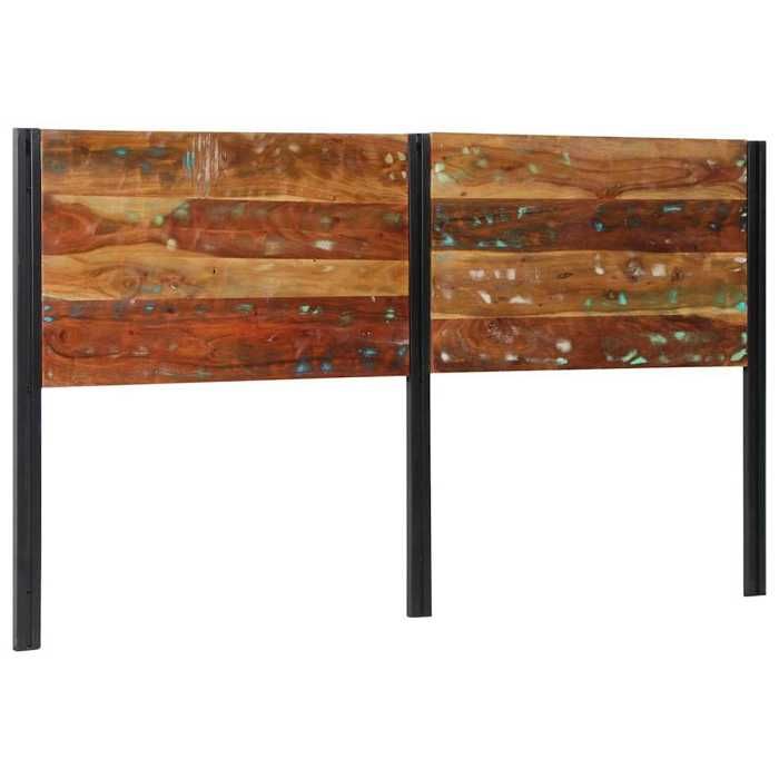VidaXL Headboard 180 Cm Reclaimed Solid Wood and Iron, Panel Headboard, Double Headboard, Headboard for Bed 4017556