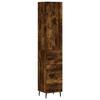 VidaXL Buffet haut Chêne fumé 34,5x34x180 cm Bois d'ingénierie 3198870