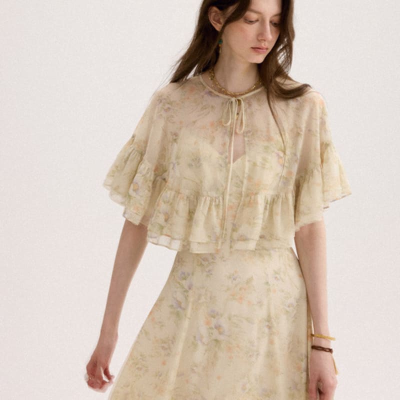 Seitdem Everbloom Chiffon Cape