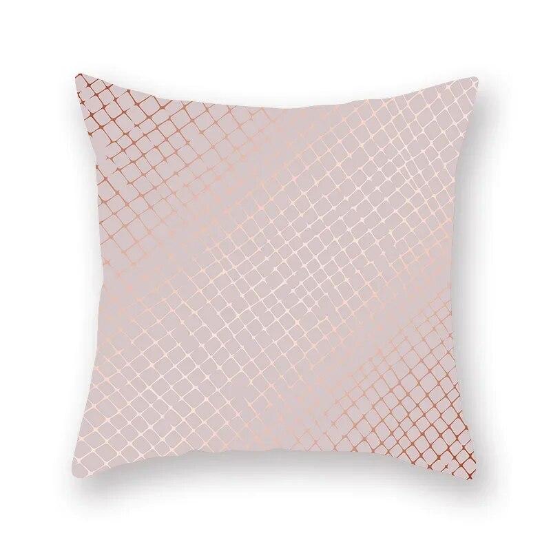 Rose Gold Abstract Printing Throw Pillow Cover Living Room Sofa Office Car Seat Lumbar Cushion   Home Decoration