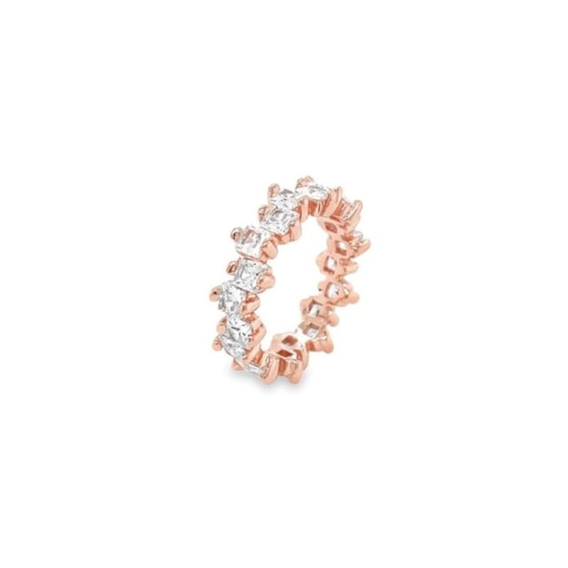 Aphrose Zigzag Square Cubic Ring