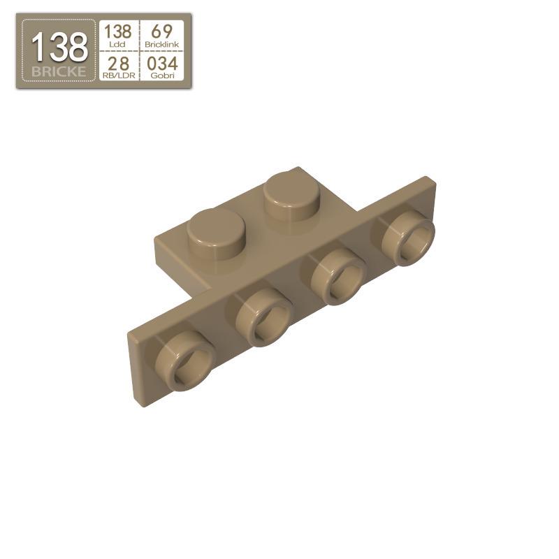 BRICKE 1x2-1x4 Bracket Piece Compatible with Lego 10201, 2436, 28802 Building Blocks