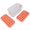  s Tray Easy Release 64 Grids Large Capacity 2 Layer Ice Maker Mould with Lid Bin Scoop for Cocktail Coffee