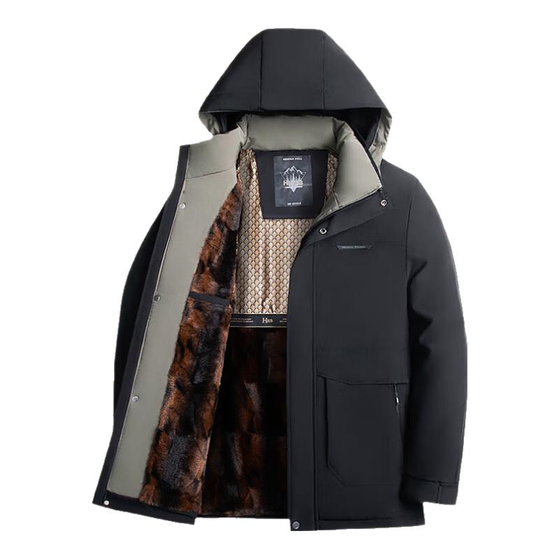 

ROMON Men s Winter Mid-length Padded Jacket with Graphene Lining XL