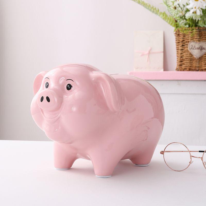 

Современная Розовая Керамическая Копилка-Свинья Шкатулка Подарок для Девочки Детей Настольное Украшение Милое Животное Свинья Копилка Сейф для Денег Домашний Декор
