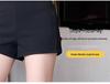 Women's Black High-Waisted Slimming Autumn Sports Shorts