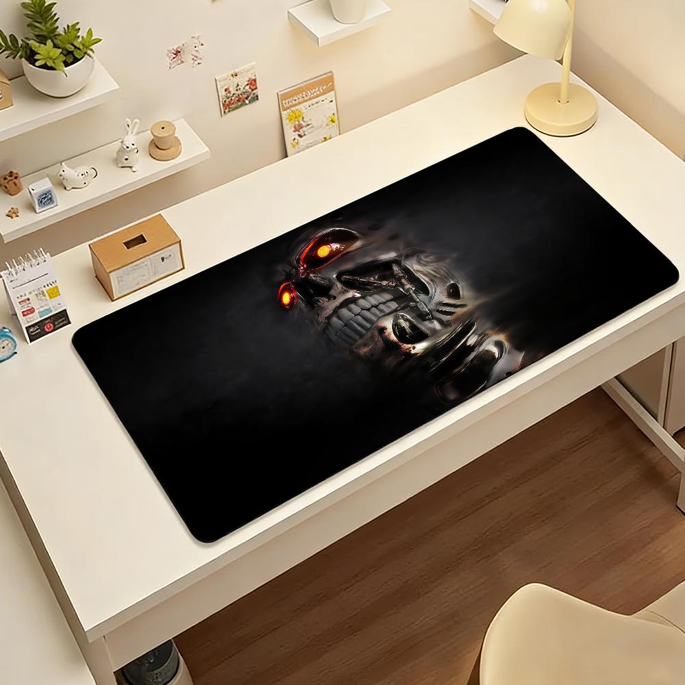 Gaming Mouse Pad Large Antislip Stitched Edges Spooky Green Ghost Anime Girl Mat for PC Gamers and Daily Office Desk Use