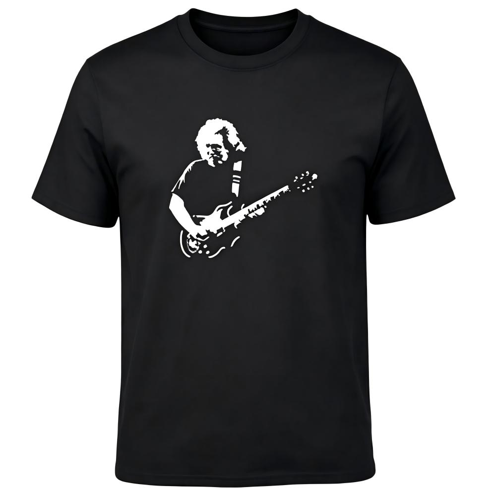 Rock Guitar Player Silhouette Graphic Men T‑Shirt