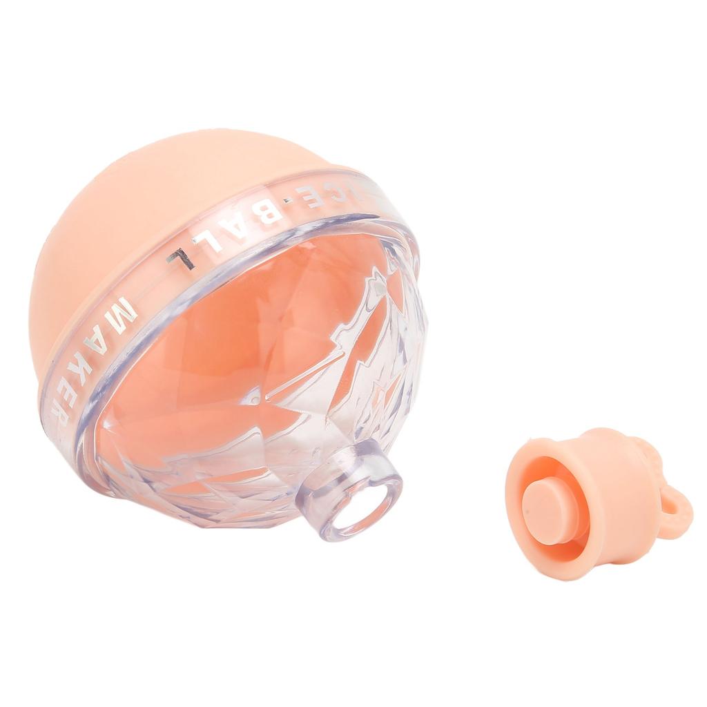 Ice Ball Mould Soft Bottom Cute Shape Round Ice Mold Maker for Wine Coffee Fruit Tea Pink