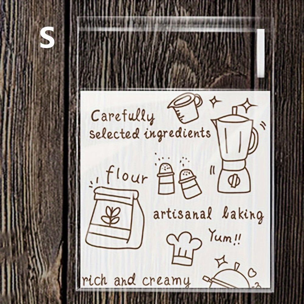 100-Piece Self-Sealing Clear Plastic Bags For Cookies, Candies & Treats - Perfect For Christmas, Halloween & Party Favors 7x10cm