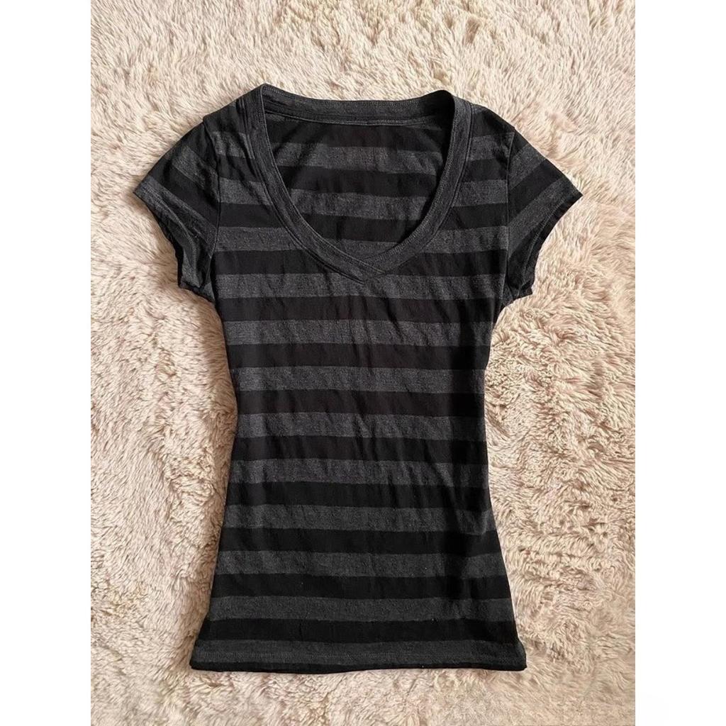 TrendHub Harajuku Dames Shirts Modieuze Casual Geruite Print Chique Emotionele Meisjes High Street Rock Gothic Dagelijkse Topjes met Korte Mouwen