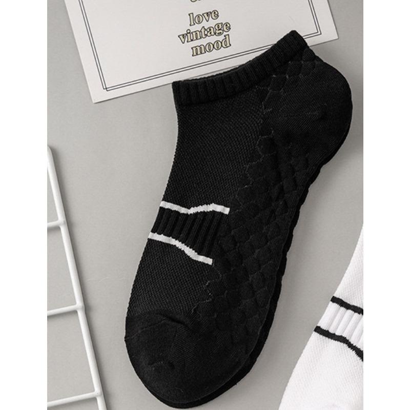 

Женские весенне-летние однотонные полотенчатые массажные носки с впитывающим пот дышащим низом для бега, баскетбола и других видов спорта 1 pair чёрный