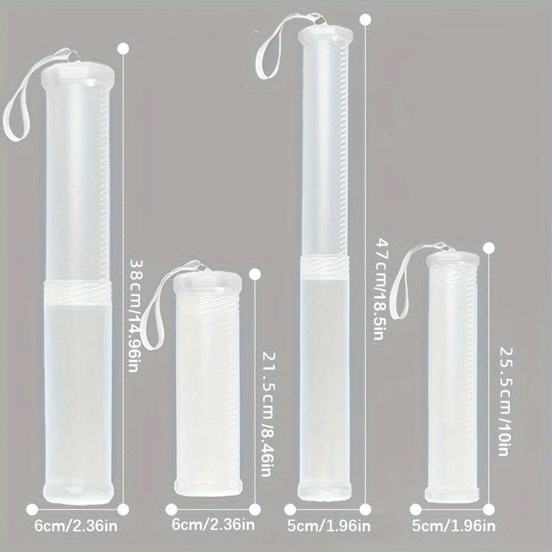 2pcs Transparent ABS Telescopic Pen Holder, Art Painting Brush Pencil Holder, Suitable for Outdoor Sketching Brush Storage