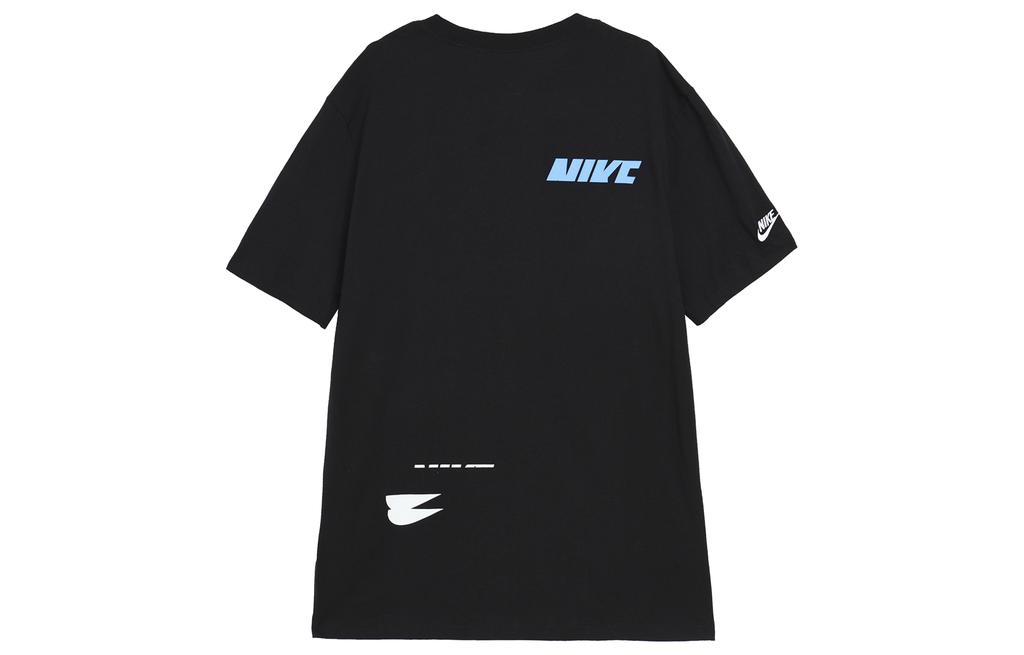 Nike Sportswear T Shirts Men's Black Crew Neck Moderate Straight Fit DM6378-010