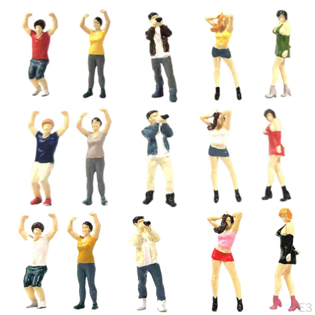 1/64 Hand Painted Miniature Scenario People Figures Men Women Dolls Toys