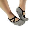 Women's Non-Slip Yoga Socks with Cross Straps - Sweat-Absorbent Ankle Socks for Pilate & Trampoline