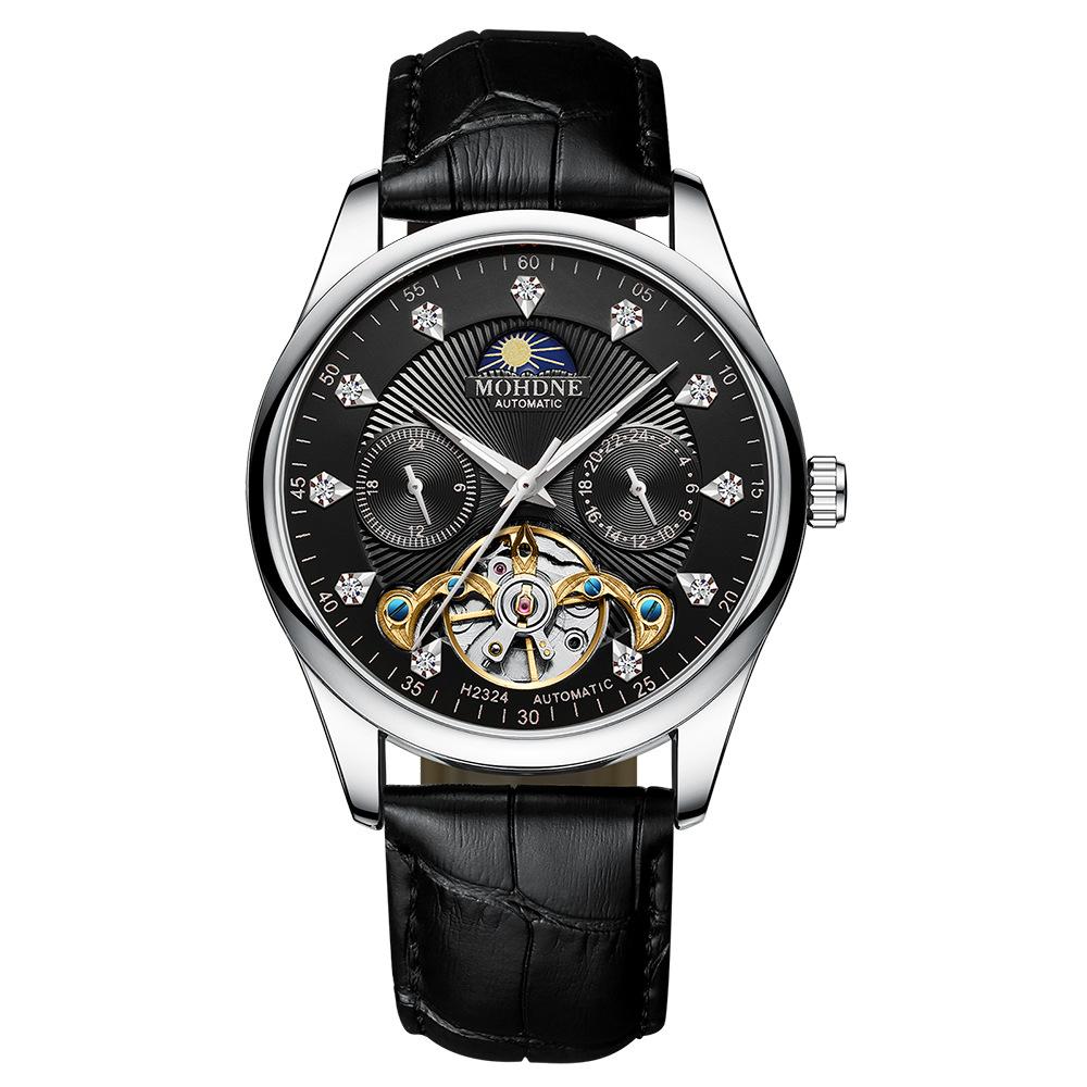 Modun Часы Мужские Турбийон Скелетные Мужские Полностью Автоматические Механические Водонепроницаемые Мужские Часы Тренды Топ Десять