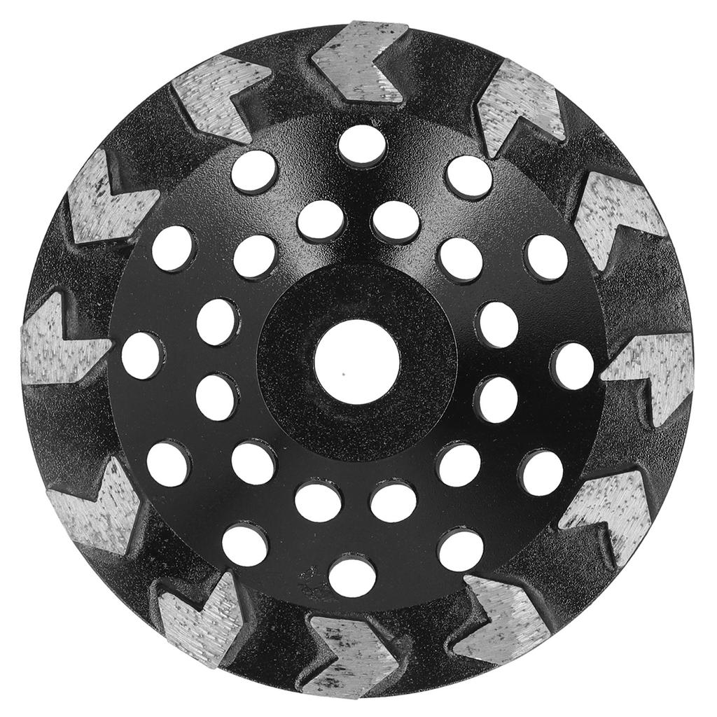 Diamond Grinding Wheel Cup 10 Teeth Black 180mm for Sanding Concrete Stone Cement