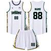 Mens Basketball Jersey Set Loose Fit Quick Dry Sports Uniform Team Game College League