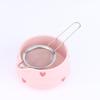 Set Matcha in Ceramica con Decalcomania a Cuore 2/4/5 Pezzi, Carino Set Matcha Include Ciotola Matcha, Frusta Matcha e Supporto, Cucchiaio di Bambù, Setaccio